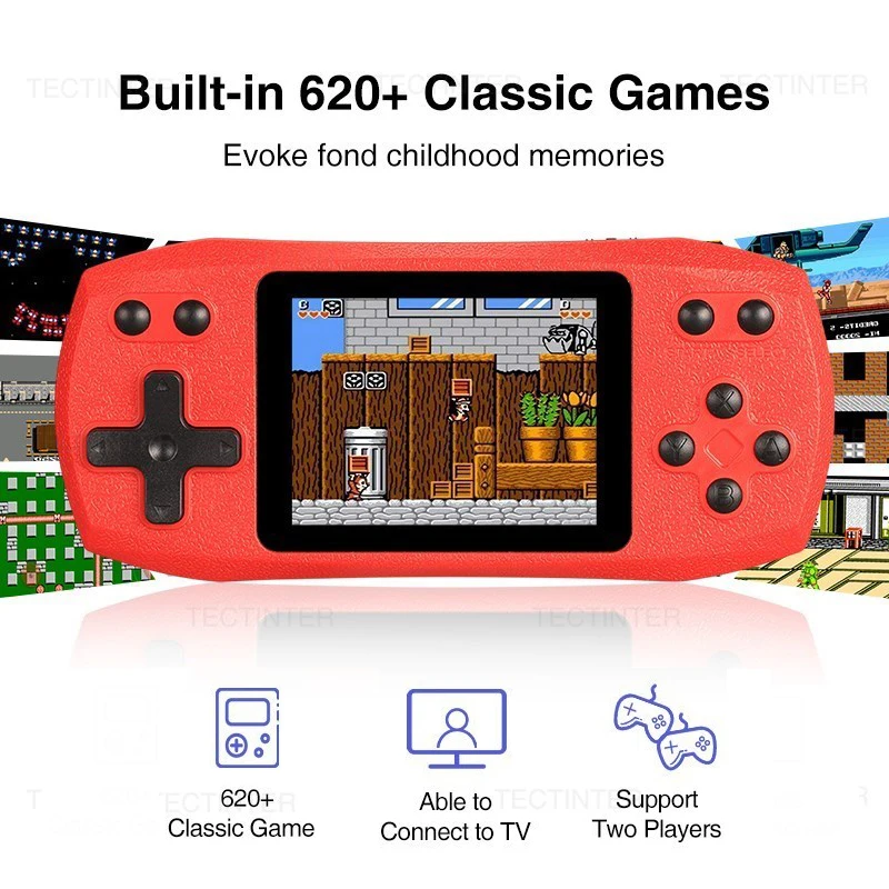 Retro Video Game Console Built in 620 Classic Games Portable Handheld Game Player Rechargeable Console AV Ouput Retro Video Game Console Built in 620 Classic Games Portable Handheld Game Player Rechargeable Console AV Ouput