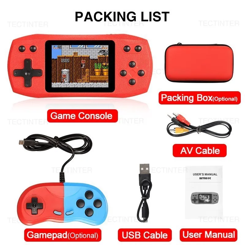 Retro Video Game Console Built in 620 Classic Games Portable Handheld Game Player Rechargeable Console AV Ouput Retro Video Game Console Built in 620 Classic Games Portable Handheld Game Player Rechargeable Console AV Ouput
